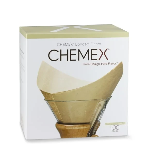 Chemex Square Natural Fiber Coffee Filters (100ct Box)